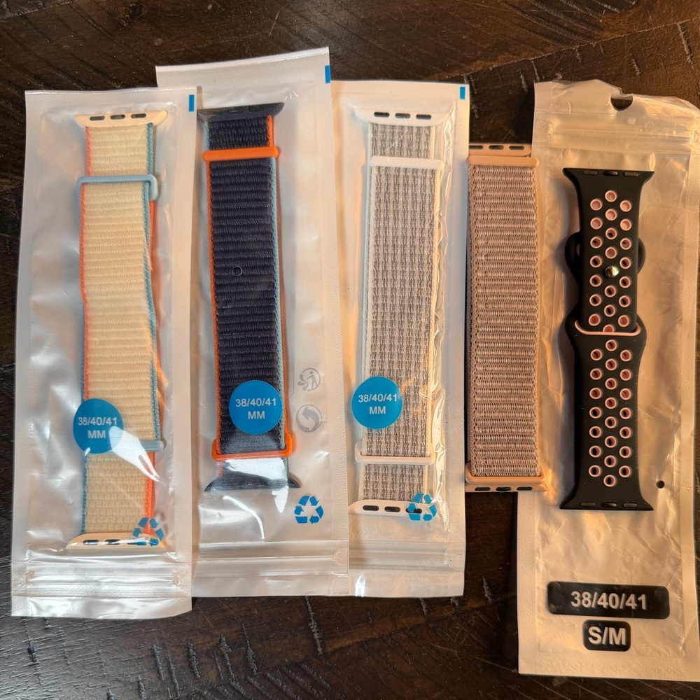 Replacement Nylon and Sport Bands for 38/40/41mm Smartwatch - Mixed Colors